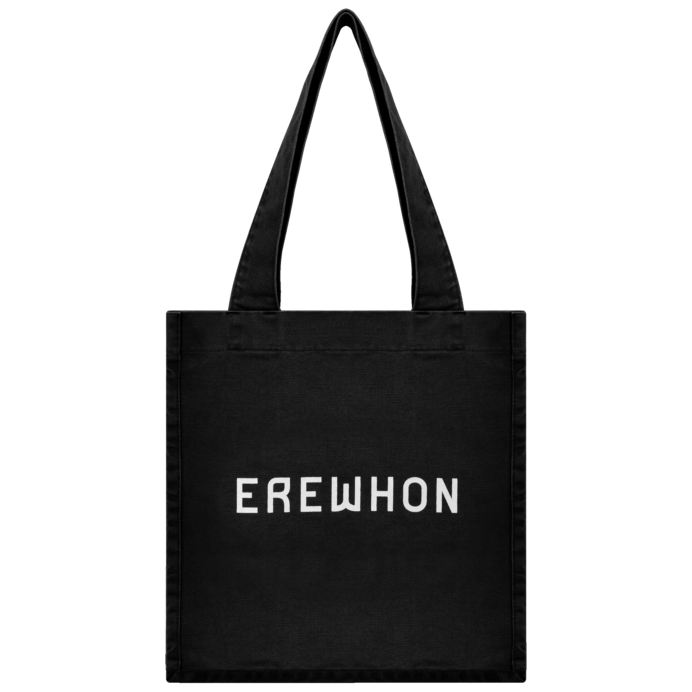 Cotton Canvas Shopper Bag Black - Erewhon
