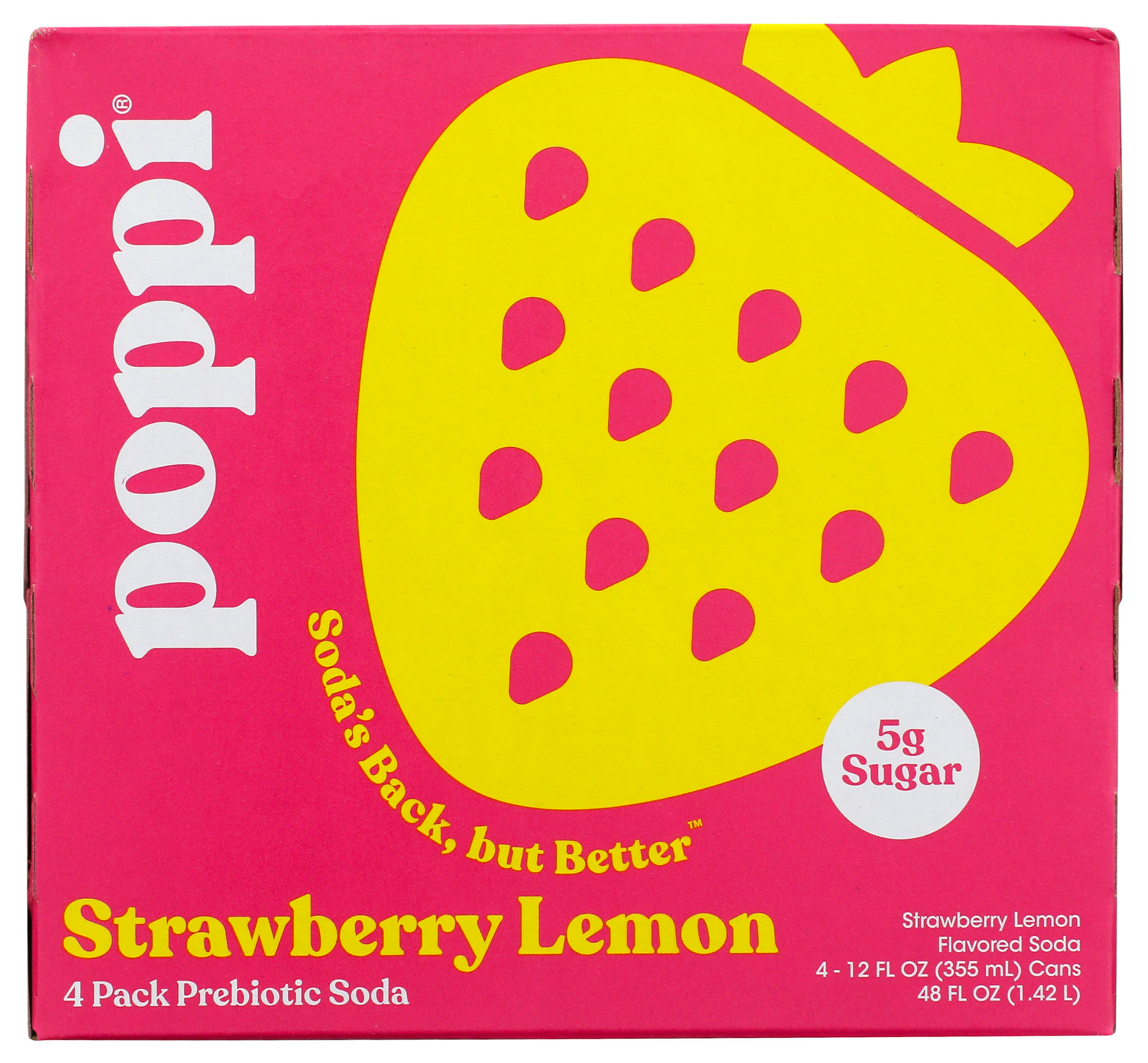 Poppi Strawberry Lemon Prebiotic Soda - Erewhon