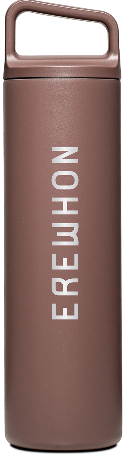 Erewhon Water Bottle Wide Mouth 20 oz Cedar Brown SS - Erewhon